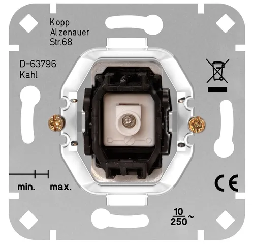 Kopp 504600007 Kontrollschalter mit Glimmlampe, UP, 10AX, 250V