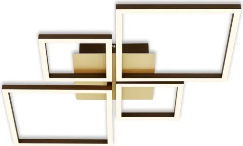 BRILONER Leuchten Deckenlampe LED – Dimmbar & Schwenkbar - Lampen für Wohn- und Schlafzimmer, mit 3 Dimmstufen und Memoryfunktion. Schwenkbare Lichtquellen für individuelle Ausrichtung und warme 3000 Kelvin.