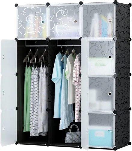 Best for Home Kleiderschrank Modulares Kleiderschranksystem mit 12 Fächern& Flexible Aufbewahrung (12-St)