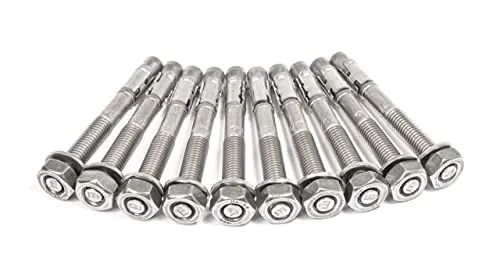 myMAW Schwerlastdübel M10 - 10 Stück Edelstahl A4 - Ankerbolzen aus rostfreiem Edelstahl A4, ideal für schwere Lasten mit hoher Stabilität. Perfekt für den Einsatz in Beton und anspruchsvollen Anwendungen.