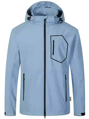 Blue Wave Softshelljacke Louis Herren Jacke Louis mit verstellbarer Kapuze - winddicht & atmungsaktiv