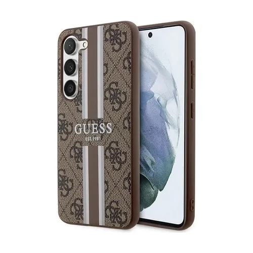 Guess 4G Printed Stripe Case, Braun – Galaxy S23 von GUESS