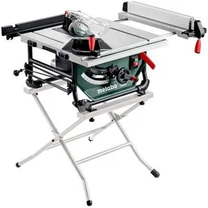 Metabo TS 254M Tischkreissäge mit Stand TSU - Sägen, leistungsstarke 1500W Tischkreissäge mit 254mm Sägeblatt für präzise Schnitte und stabile Unterstützung durch den Stand TSU.