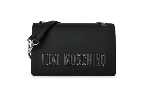 Love Moschino Schultertasche 26 cm schwarz TAS081845 - Entdecke die stilvolle Love Moschino Schultertasche aus robustem Polyurethan. Praktische Fächer und ein sicherer Magnetverschluss bieten Funktionalität und Eleganz für jeden Anlass.