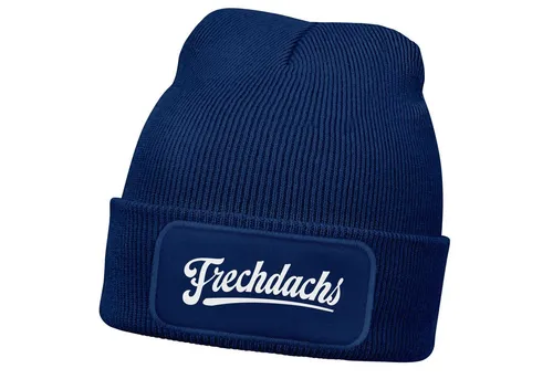 MoonWorks Beanie Wintermütze Kinder Beanie für Jungen mit Patch Aufdruck Schriftzug