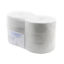 Plock GmbH Jumbo-Toilettenpapier, Tissue, 2-lagig, hellgrau, 380 m, Hellgraues Klopapier aus 100% Recyclingpapier, 1 Paket = 6 Rollen à 380 Meter AG-038