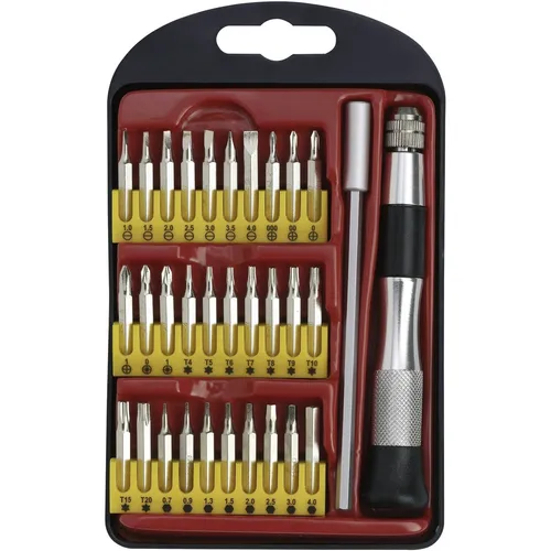 Donau Elektronik 821797 Bit-Set 30teilig Schlitz, Kreuzschlitz Phillips, Kre...