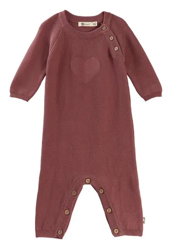 Sterntaler® Strampler Sterntaler® GOTS Strick-Einteiler (1-tlg) GOTS-Strick-Einteiler aus Bio-Baumwolle, Herzstrick, Knopfleisten