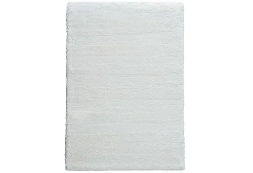 möbelando Teppich Teppich in Weiß aus 100% Polyester - 130x67x3cm (LxBxH), rechteckig, Höhe: 3 mm, 67 x 3 x 130 cm (B/H/L)