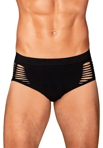 Obsessive Gestrickte Herren Slips M101 – Stilvolle Herrenunterwäsche - Funktionsunterwäsche in Schwarz, unkonventioneller Schnitt für eine perfekte Passform und höchsten Komfort, ideal für Tag und Nacht.