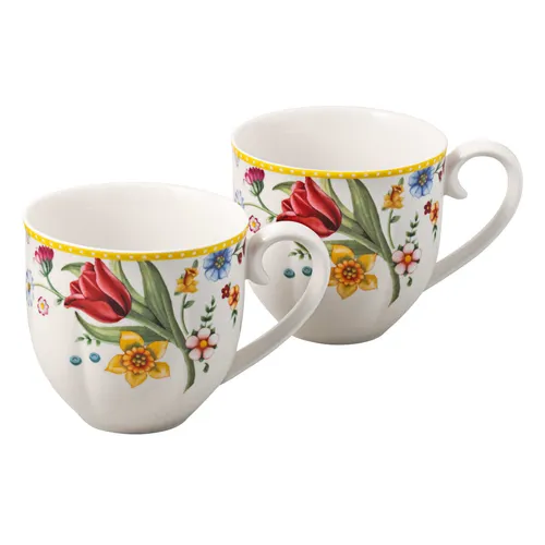 V&B Spring Awakening Becher mit Henkel Set 2 tlg in gelb von Villeroy & Boch
