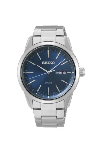 Seiko Herren-Uhr Quarz Edelstahl SNE525P1 - Robust, kratzfestes Saphirglas und bis 100m wasserdicht, ideal für den Alltag