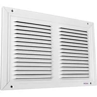 Lüftungsgitter LG-3020 MGS-W Alu Weiß 300 x 200 mm - Abluftgitter und Lamellengitter aus robustem Aluminium, wetterfest und ideal für effektive Belüftung in jedem Raum.