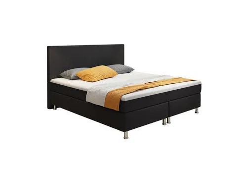 inter Boxspringbett Berlin mit 7 Zonen Taschenfederkernmatratze inkl. Topper (Boxspringbett, Bett inkl.Kopfteil mit Topper und Matratze 90x200 cm 140x200 cm), SOFORT LIEFERBAR