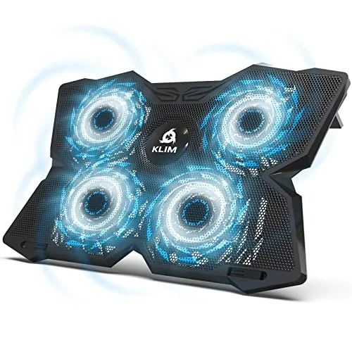 KLIM Diamond Laptop Kühler - Leistungsstark und Multifunktional - Laptop-Ständer mit 4 Lüftern für schnelle Kühlung, maximiert die Leistung und Lebensdauer Deines PCs – ideal für Gaming und intensive Anwendungen.