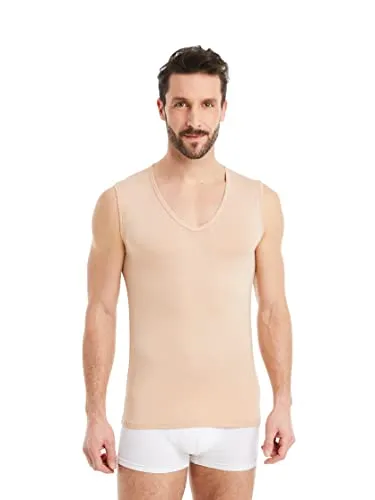 FINN Business Unterhemd Herren Ärmellos V-Ausschnitt - Hochwertiges Unterziehshirt aus Lenzing® Modal für maximalen Tragekomfort. Unsichtbar und faltenfrei unter Hemd oder Anzug – ideal für Büro und Alltag.
