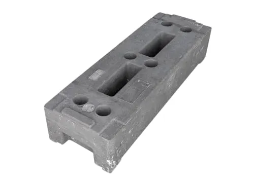 BAUZAUNWELT Bauzaunfuß 22 kg aus PE – stabiler Bauzaun Standfuß aus Kunststoff – langlebige Fußplatte für Bauzaunmontage & Absperrungen