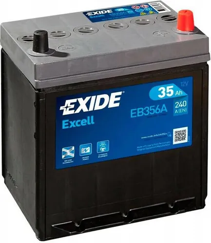 Exide EB356A Excell 12V 35Ah 240A Autobatterie - Autobatterie für PKW, hohe Startkraft mit 240A und langlebiger Leistung - ideal für zuverlässigen Fahrzeugbetrieb.