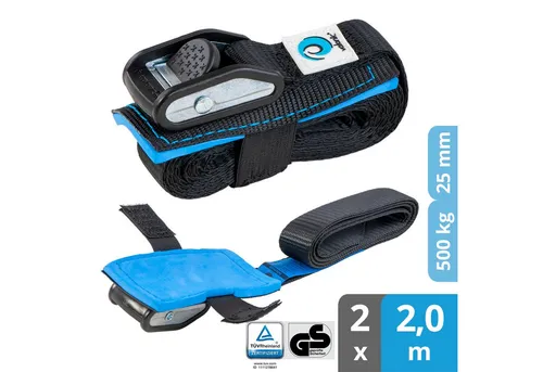 valonic DOLPHIN Spanngurte 2x 1-6m in schwarz von valonic