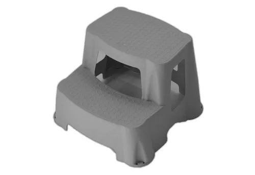 HAC24 Tritthocker Kinder Badhocker Kunststoff Kinderhocker Trittstufe Trittschemel Grau (1 St., 40 x 36,5 x 29 cm), belastbar bis 80 kg