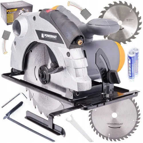 Powermat Handkreissäge Laser Kreissäge 185 mm 2250 W Tauchsäge Holzsäge Säge 45° + Sat