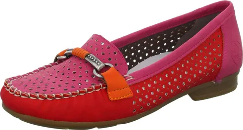 Rieker Klassische Slipper Damen 31373733313930 Rot 36 EU in rot von Rieker