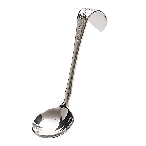 GRÄWE Sahnelöffel Dekor gebogen, Edelstahl