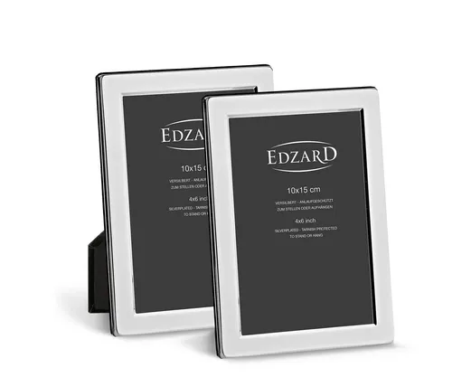 EDZARD Bilderrahmen Salerno 2er Set 10x15 cm in silber von Edzard