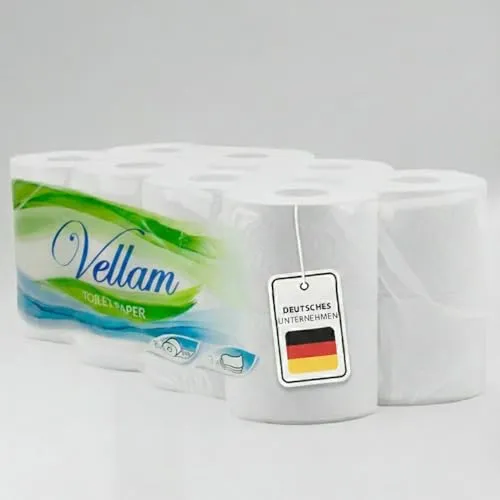 Roxlin Premium Toilettenpapier, 3-lagig, Ultraweich, Saugstark, Hautfreundlich, Hypoallergen, Reißfest, Luxuriöses Design (16)
