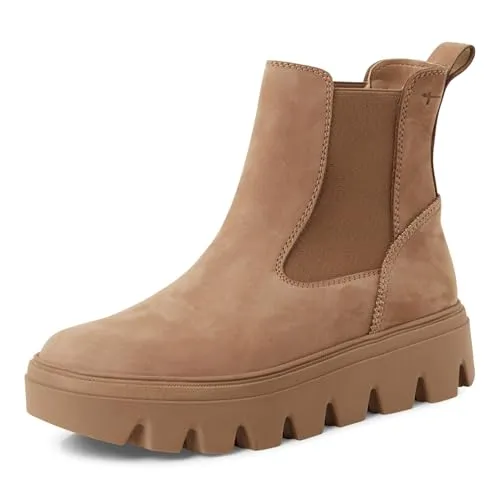 Tamaris Damen Stiefel Leder beige 37