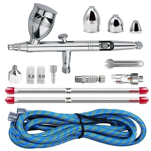 Andreas Dell Airbrush Pistole BD183K mit Double-Action-Funktion mit Minifilter und Schnellkupplung