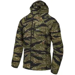 Helikon-Tex Tramontane Windjacke - Tiger Stripe, Größe L - Funktionsjacke, extrem winddicht und wasserabweisend. Ideal für Outdoor-Aktivitäten, ultraleicht und mit verstellbarer Kapuze für optimalen Schutz gegen Wind und Wetter.