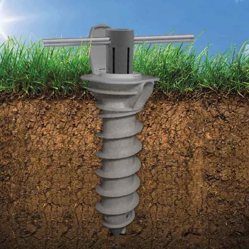 JUWEL Eindreh-Bodenhülse mit Eindrehwerkzeug - Sonstiges Wasch- & Bügelzubehör, bietet eine sichere Halterung für Wäschespinnen mit einfachem Eindrehen ohne Stolperfalle dank inkludiertem Werkzeug.