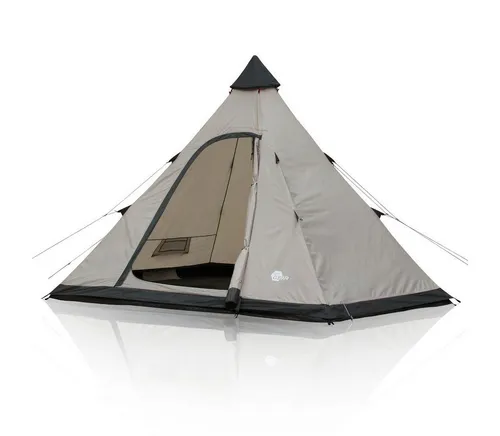 your GEAR Zelt Lido - Tipi-Zelt für 3-4 Personen - Robustes Campingzelt mit 5000 mm Wassersäule und UV 50+ Sonnenschutz. Ideal für Festivals und Familienausflüge, bietet es eine komfortable Stehhöhe und eingenähten Boden für besten Insektenschutz.