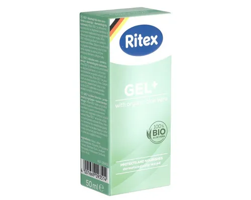 Ritex Gleitgel GEL+, Flasche mit, 1-tlg., superfeuchtes Gleitgel mit Bio Aloe Vera - für trockene Haut