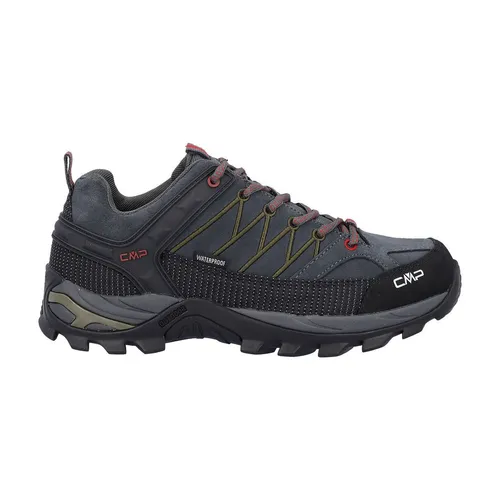 CMP Rigel Low Trekking Shoes WP titanio-chili (75US) 39 - Wasserdichte Wanderschuhe für Herren, ideal für Trekking und Outdoor-Abenteuer. Mit verstärkten Stellen für zusätzliche Robustheit und einer stoßdämpfenden Sohle für optimalen Halt auf jedem Terrain.