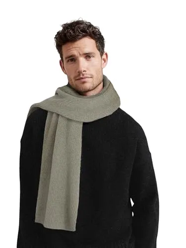 Style & Republic Herren Schal aus 90% Merinowolle und 10% Kaschmir | edler Schal aus feinster MerinoMerinowolle und Kaschmir, Olive Melange, One size