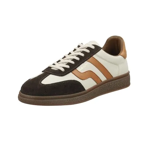 GANT Footwear Herren Leder-Sneakers in Braun - Stylische Herrensneakers aus Veloursleder in Braun/Beige, Größe 42 - rutschhemmende Laufsohle für optimalen Halt und Komfort.