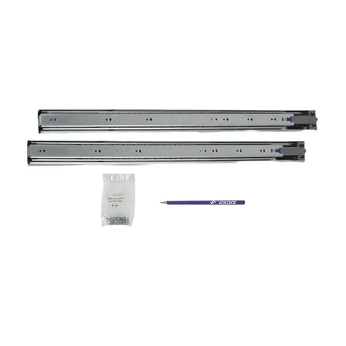 Schubladenschienen 700mm softclose Kugelführung - Vollauszug mit integrierter Dämpfung, 32-Systemlochung - 1 Paar