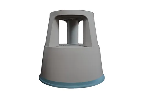 WESTCOTT Tritthocker Rollhocker Dunkelgrau - TÜV-geprüft mit 3 Gleitrollen - Tritthocker mit Stopautomatik und max. 150 kg Tragkraft. Ideal für Zuhause, Büro oder Werkstatt – sicher und mobil, schnelle werkzeugfreie Montage!