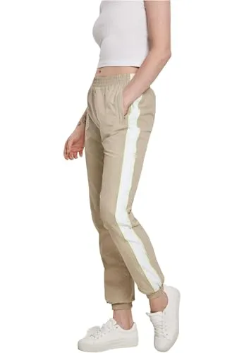 Urban Classics Ladies Piped Track Pants Concrete/electriclime XL