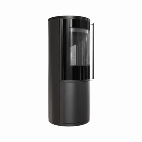 Kratki Kaminofen SVEN Ø 150, 7 kW schwarz - Eleganter Kaminofen aus Stahl mit 7 kW Nennleistung und modernem Design. Genießen Sie effiziente Wärme und eine gemütliche Atmosphäre dank des Clean-Glass-Systems und der hohen Energieeffizienz.