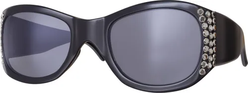 Gil Damen Sonnenbrille Retro Strasssteine Sommer Urlaub a0558 Schwarz 02