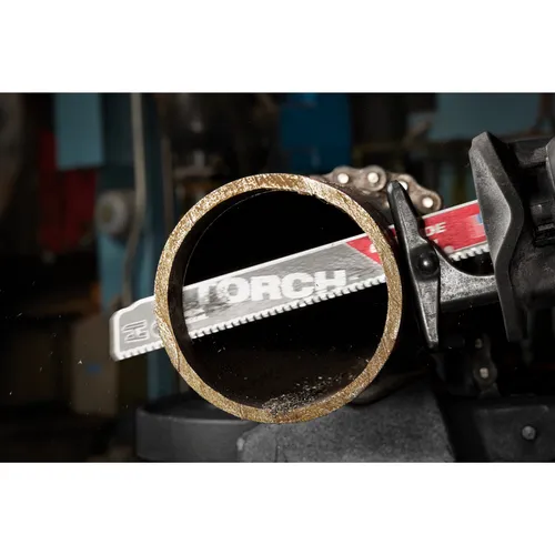 Produktbild Milwaukee Säbelsägeblatt 230 x 3,2 mm (8 TPI) Metall THE TORCH HM-bestückt 5er Pack Inhalt: 5|Zähne pro Zoll: 8