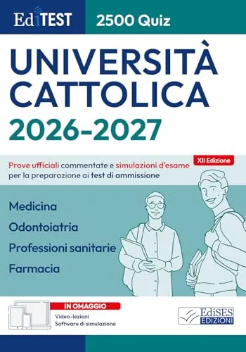 Produktbild EdiTEST. Università Cattolica. Medicina, Odontoiatria, Professioni sanitarie, Farmacia. 2500 quiz. Prove ufficiali commentate e simulazioni d'esame ... Con s... (EdiTest Ammissioni universitarie)