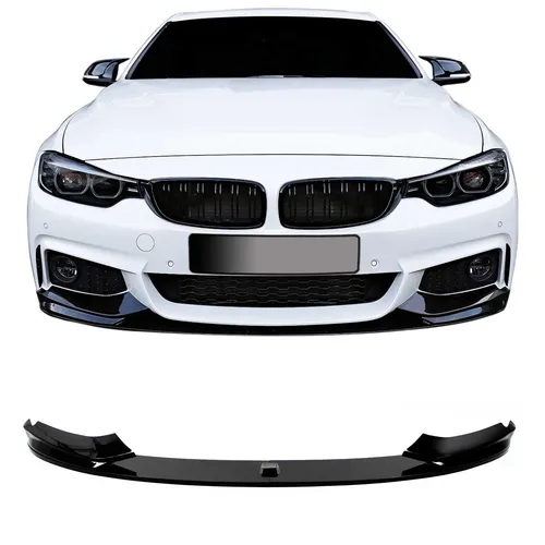JOM Frontspoiler Lippe Stoßstange für BMW F32/F33/F36 2013-2021 schwarz glänzend - Stylischer Frontspoiler für BMW F32/F33/F36, sorgt für einen sportlichen Look. Aus robustem PP-Kunststoff, einfach zu montieren und mit ABE für sicheren Einsatz.