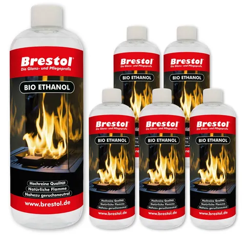 6x 1 Liter BIO ETHANOL Brennstoff für Glasfeuer Kaminalkohol Ethanol 9,98€/L