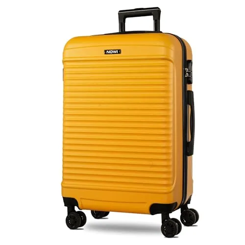 NOWI® Las Palmas Koffer Klein: 55x40x20cm mit Zahlenschloss und Doppelrollen - Koffer, ultra leicht und stabil aus ABS-Material, wasserabweisend mit 360° Doppelrollen für maximale Beweglichkeit, ideal für Flugreisen.
