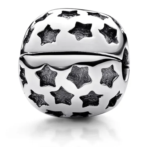 MATERIA Stopper Clip Bead Silber 925 Sterne Charm Anhänger für Armband