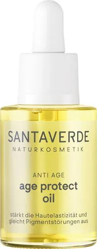 Santaverde age protect oil - Anti-Aging Gesichtsöl für trockene, sensible Haut, stärkt die Hautelastizität und beugt Pigmentflecken vor, 100% vegan, 30 ml